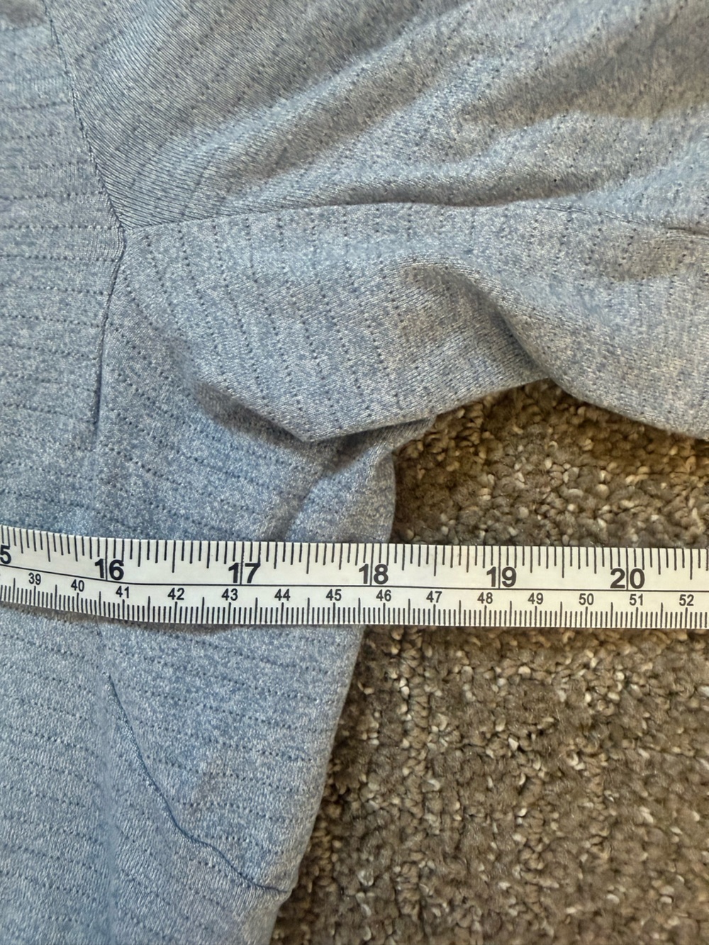 Lululemon Drysense Short Sleeve Shirt in Heathered Regatta Blue Medium - Picture 9 of 11
